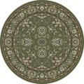 Art Carpet 8 Ft. Arabella Collection Traditional Border Woven Round Area Rug, Green 841864102510